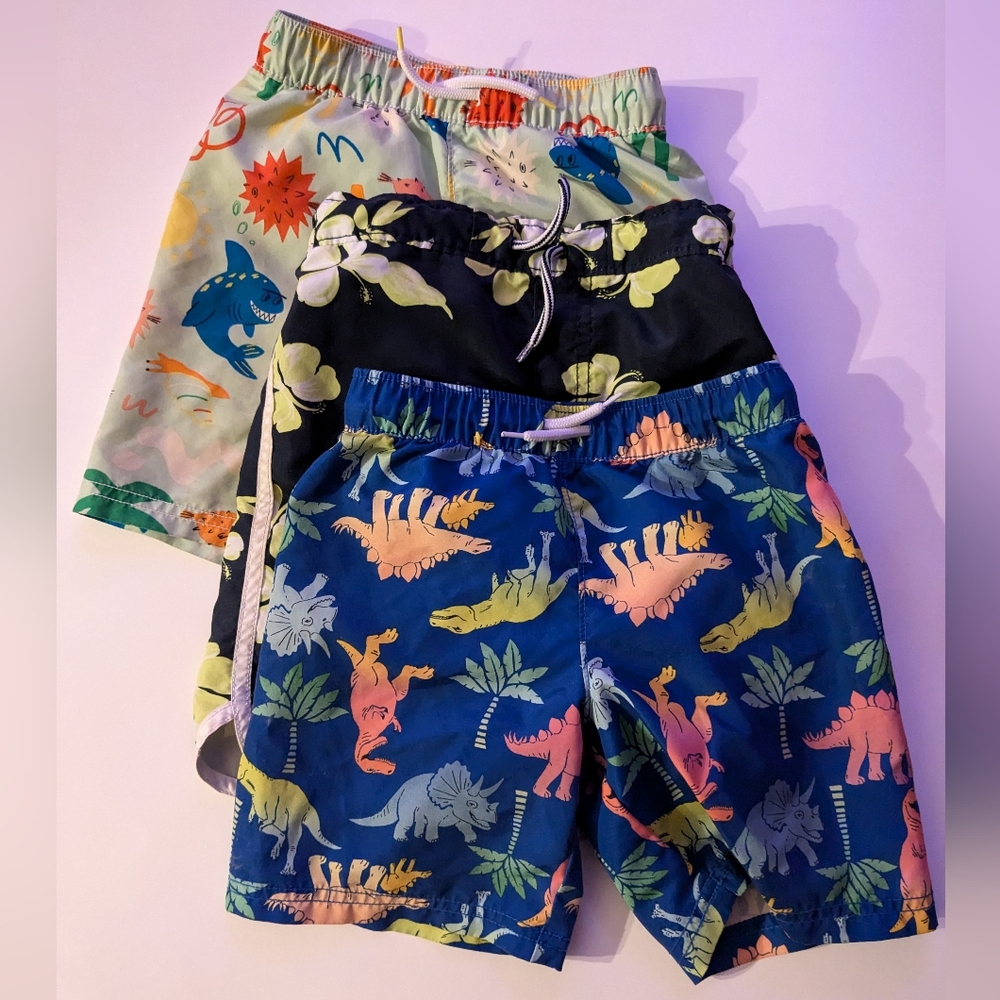5T Boys Swim Bundle - 3 bathing suits + 1 rash guard
